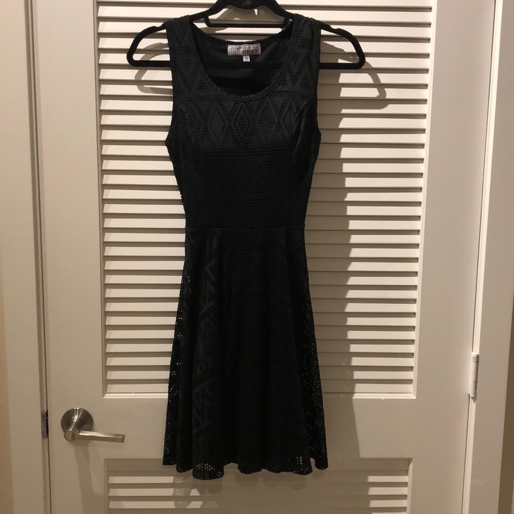 Knee length black dress